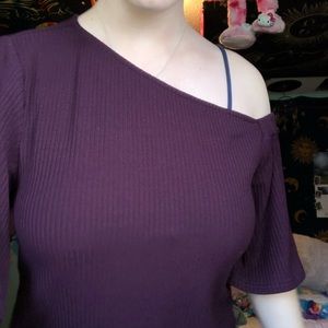 purple knit dress